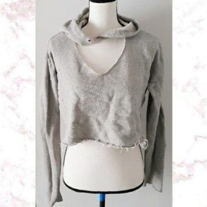 LA Hearts PACSUN Crop Cut Out Hoodie